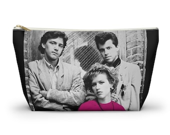 Retro Classic 80s Movie Pretty In Pink Travel Accessory Makeup Pouch w/ T-bottom