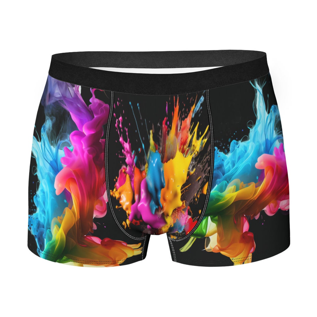 Men's Boxer Briefs Paint Splatter Pattern - Etsy