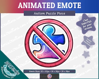 Animated Autism Puzzle Piece Emote - Twitch, Discord, YouTube