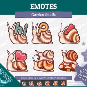 Garden Snail Emotes Twitch, Discord, YouTube image 1