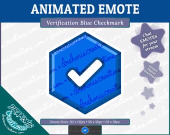 Animated Verification Blue Checkmark Emote - Twitch, Discord, YouTube (Verified Checkmark)