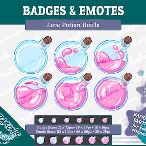 Love Potion Badges & Emotes - Twitch, Discord, YouTube