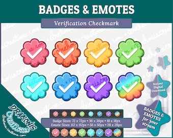 Verifieringsmarkering Märken och emotes - Twitch, Discord, YouTube (Verifierad markering)