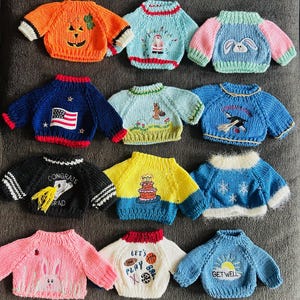 Sweaters for Plush, Dolls, Stuffed Animals & Teddy Bears (Fits 8 - 13&quot;)