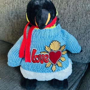 Penguin Plush Love Hearts Romantic Plush - Stuffed Animal (10&quot; Tall)