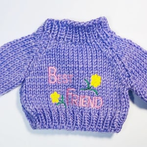 Best Friends Knit Sweater fits Teddy Bears, Dolls, Stuffed Animals, or Plush (8&quot; - 13&quot; Tall)