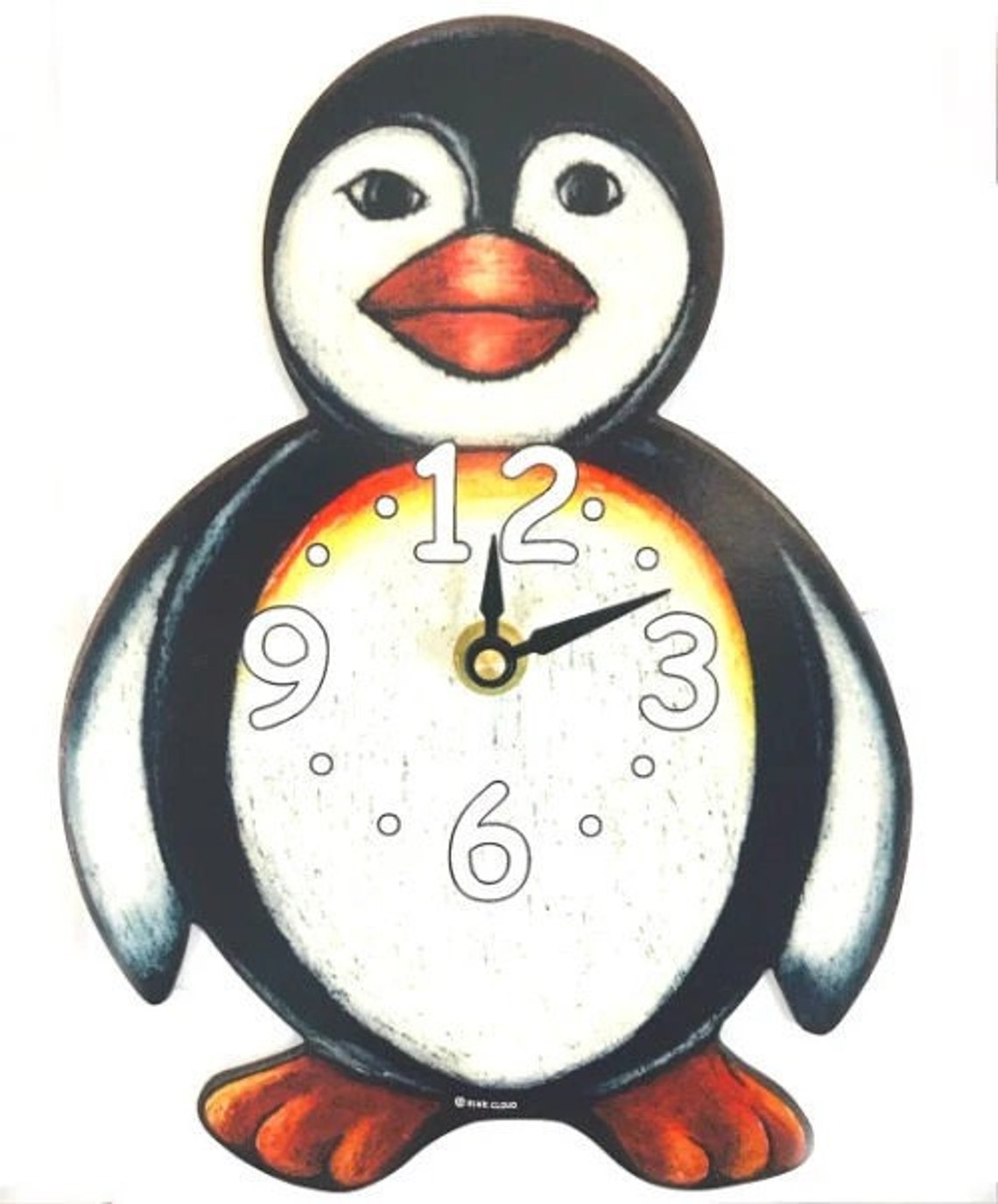 Penguin Pendulum Clock 14 Tall Wall Clock Etsy