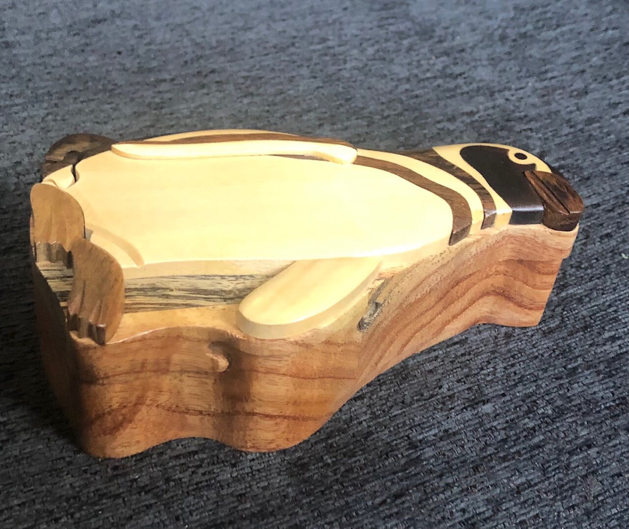 Penguin Secret Wooden Mystery Puzzle Box 6 X 3.5 Etsy