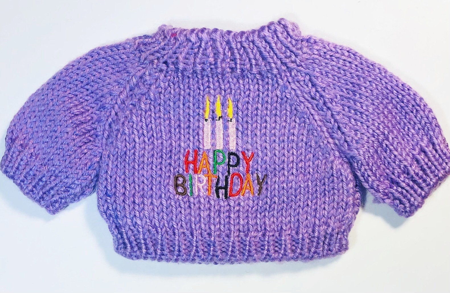 Happy Birthday Knit Sweater Fits 8 13 Dolls Etsy UK