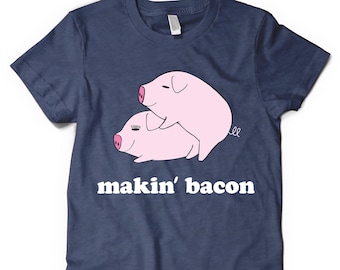 Makin' Bacon Pig T-Shirt: Funny Bacon Lover Gift