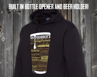 Original Beer Tailgate Hoodie, Beer Lover Gift, Printed Hoodie, Beer gifts for men, Boyfriend Christmas Gift, Gifts under 50 Beer Caddy