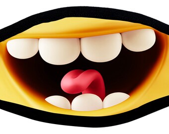 Funny Face Mask Adults Etsy