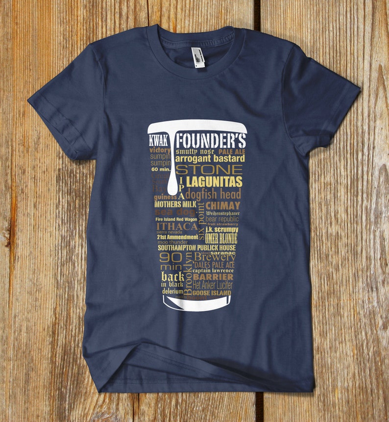 BEST SELLER Beer Shirt Typography print Beer lover gift Beer T shirt Beer gift vintage dad gifts mens gift Beer shirt Gifts under 50 image 2