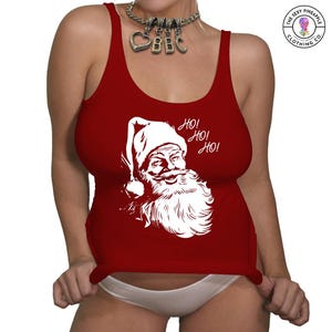 Santa&#39;s Ho! Racerback Tank Top: Flirty Swinger Lifestyle Apparel