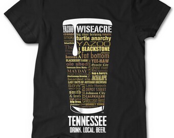 TENNESSEE Beer Shirt | Typography print | Beer lover gift | Beer T shirt | Beer gift | beer gifts for men | Beer shirt | Gifts under 50