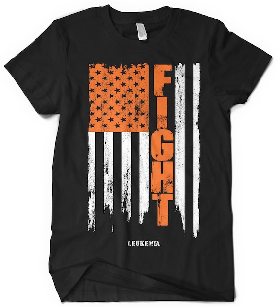 Leukemia Awareness T-Shirt, American Flag Grunge Shirt Leukemia Awareness T-Shirt, American Flag Grunge Shirt