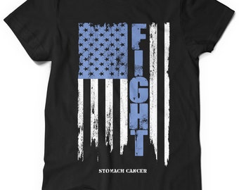 FIGHT STOMACH CANCER shirt | f cancer | Cancer Awareness t shirt | Fight Cancer| Cancer shirt | Fight Cancer tee | American Flag t-shirt