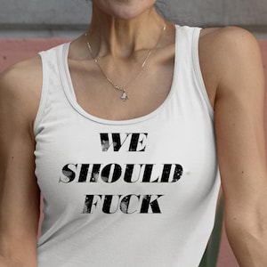 Flirty Fun Racerback Tank Top: Swinger Lifestyle Apparel