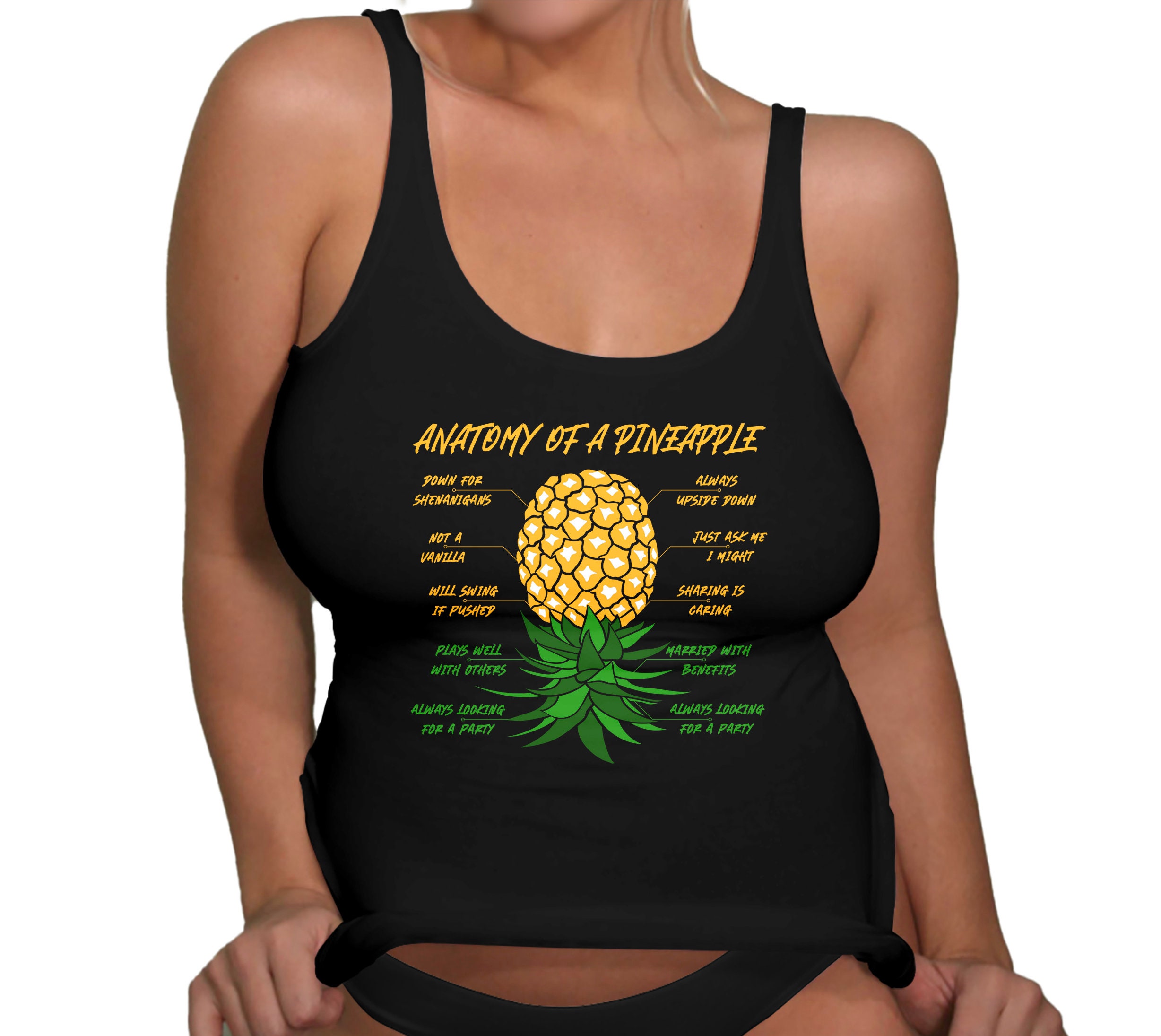 PINEAPPLE ANATOMY Mature Clothing Swinger Pineapple Tank picture