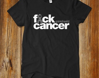 F*CK CARCINOID CANCER unisex t-shirt. f-cancer. Mature. black. ringspun cotton. high quality. original design. Rare Cancers.