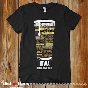 Iowa Craft Beer T-Shirt: State Brewery Tour Tee