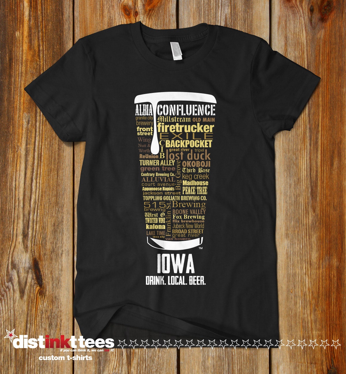 IOWA Craft Beer State Breweries. Typography T-shirt. Drink - Etsy