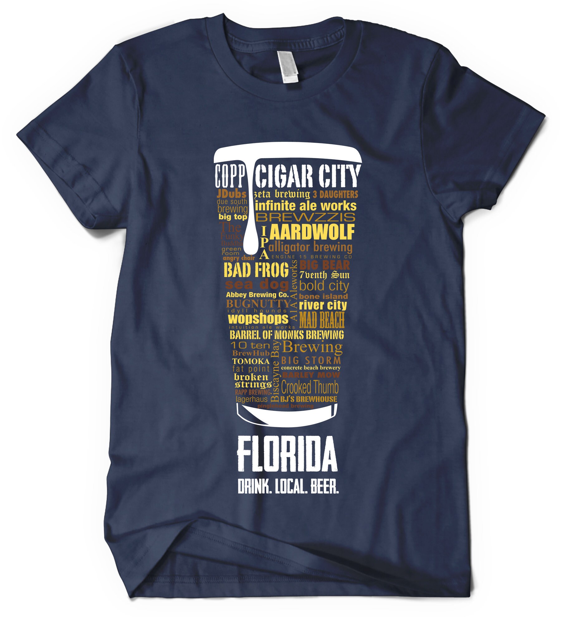 Florida Breweries Craft State T-Shirt Camiseta de Etsy España