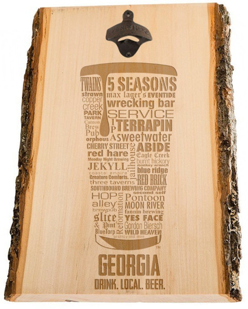 Craft Beer Typography Wall Mounted Bottle Opener Etsy