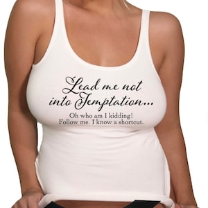 Women Sexy Swinger Tank Top, Hot Temptation Tank Top, Women Summer Tank Top, Funny Swinger Apparel, Adult Humor Shirts