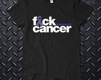 F*CK PANCREATIC cancer tshirt. One of a kind. Mature. Ringspun Cotton.Christmas gifts