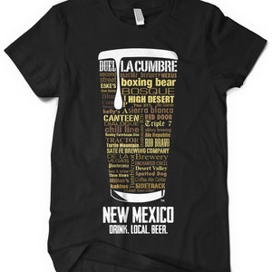 NEW MEXICO Beer Shirt, Typography print, Beer lover gift, Beer T shirt, Beer gift, vintage dad gifts, mens gift, Beer shirt Gifts under 50