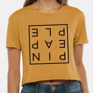 Upside Down Pineapple Crop Top: Women&#39;s Swinger Lifestyle Shirt