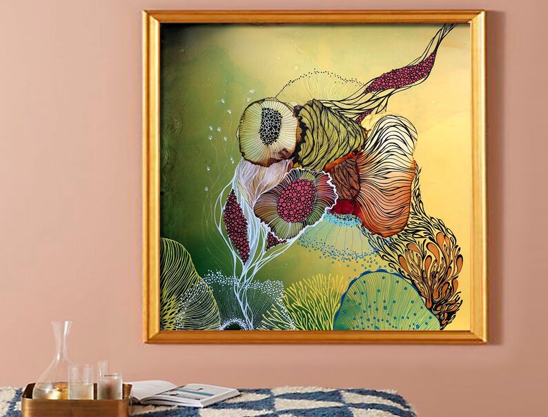 Abstract Print Surreal Scenery Home Decor Wall Decor Modern Abstract Artwork Modern Wall Print Abstract Art Wall Art underwater