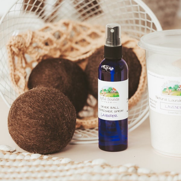 Wool Dryer Ball Refresher Spray, Essential Oil