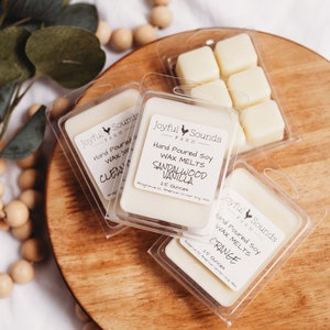 All natural Soy Wax Melts, 2.5 ounce clam shell, essential oil scents