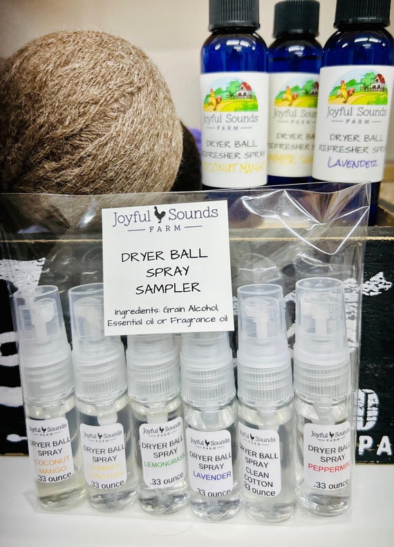 Essential Oil Dryer Ball Spray, Static Free Spray for Wool Dryer Balls 