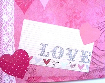 Decorative 9x12 Clipboard//Valentine Themed//"Love"//Unique Gift Idea//Pretty Clipboard//Hearts//Roses