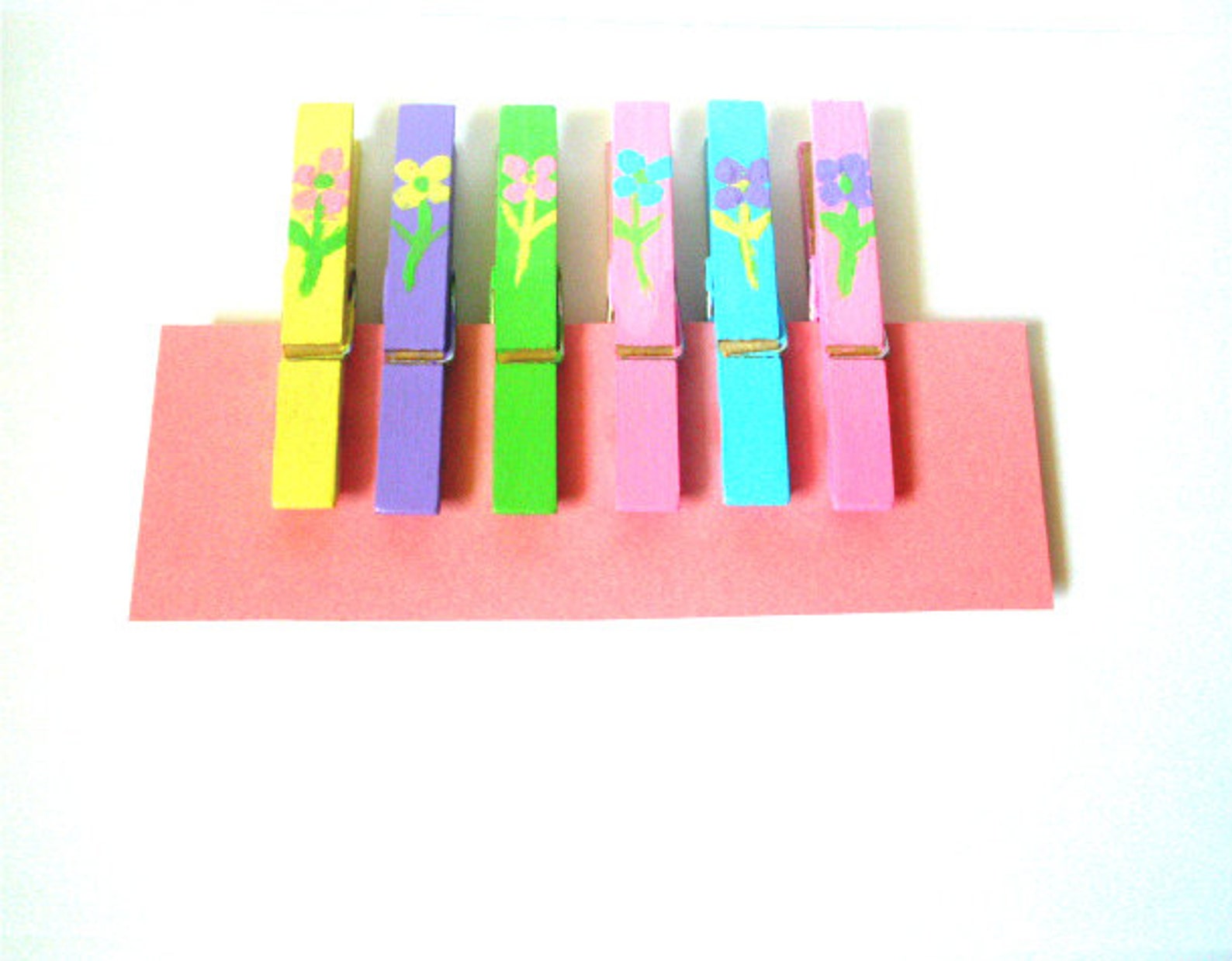 Painted Clothespinsspring Flowers Etsy