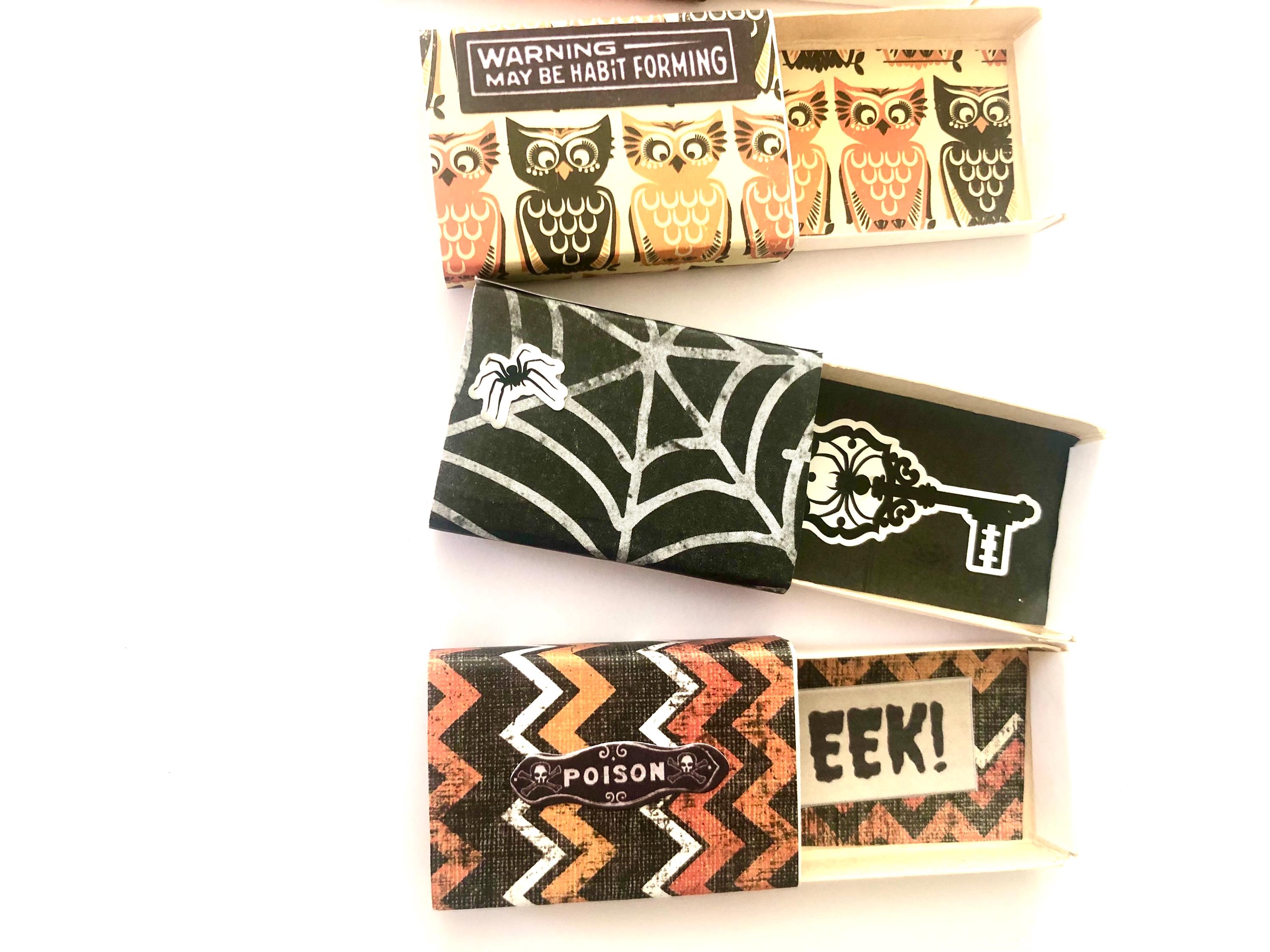 Halloween Matchbox Party Favors Set 1//cute Halloween Matchboxes//set ...