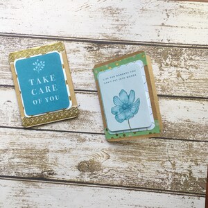 Set Of 2 Mini Greeting Cards. 3X4 Greeting Cards,Thinking Of You, Get Well Cards.