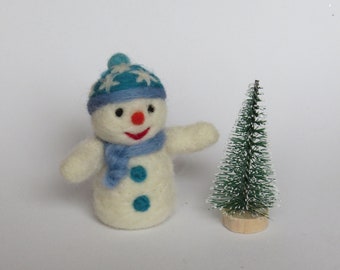 Snowman Felt for Valentine's handmade gift, sustainable ornament