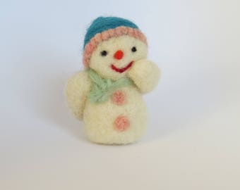 Handmade Snowman for Valentine's Day and Christmas ornament