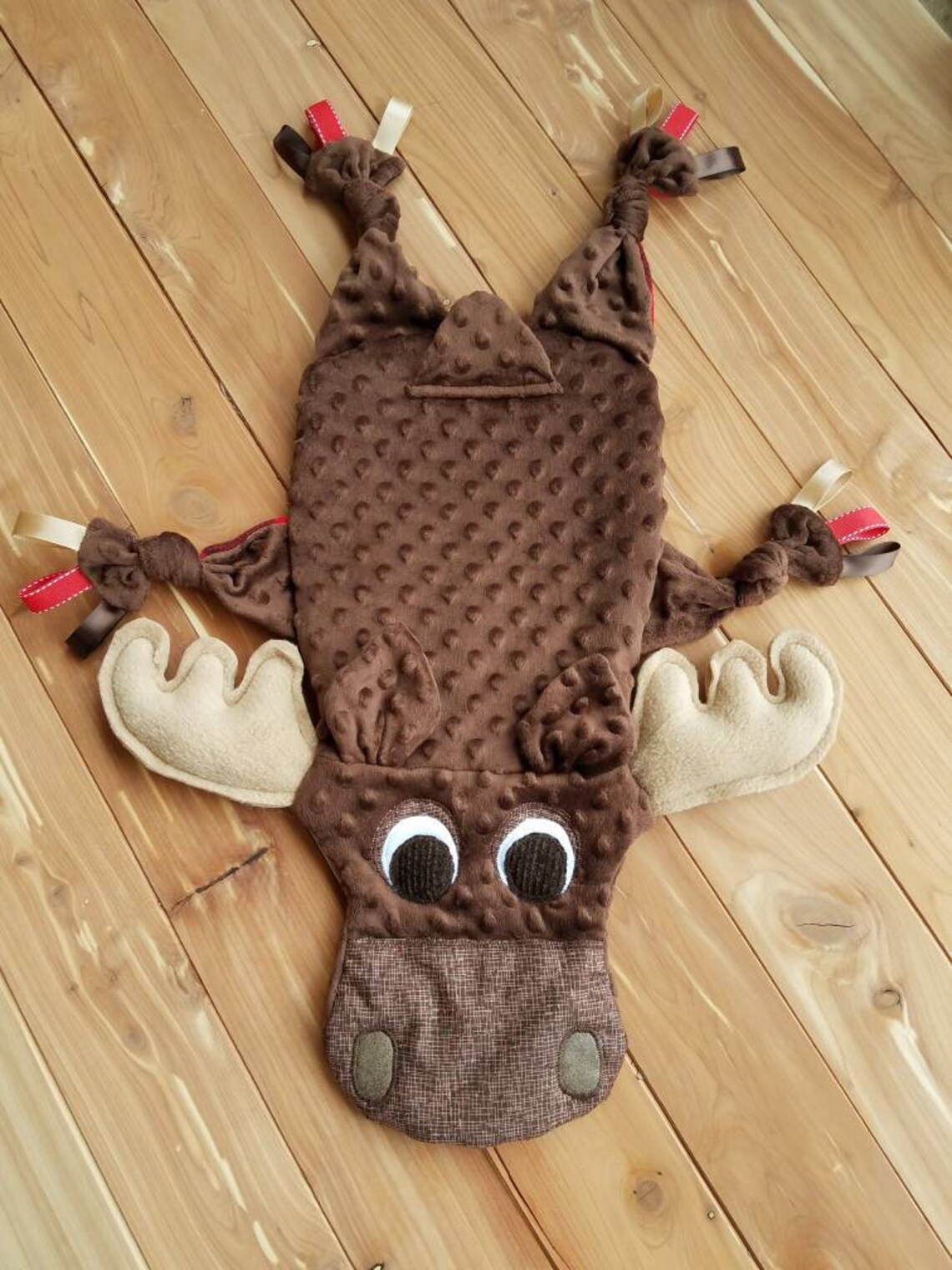 Moose Blanket Security /sensory Minky Blanket Moose Themed Etsy