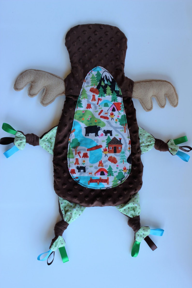 Moose Blanket Security Blanket Sensory Minky Blanket Etsy