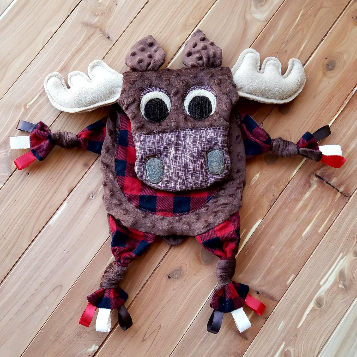 Eh Moose Snuggle Blankey Security Blanket PDF Crochet Pattern