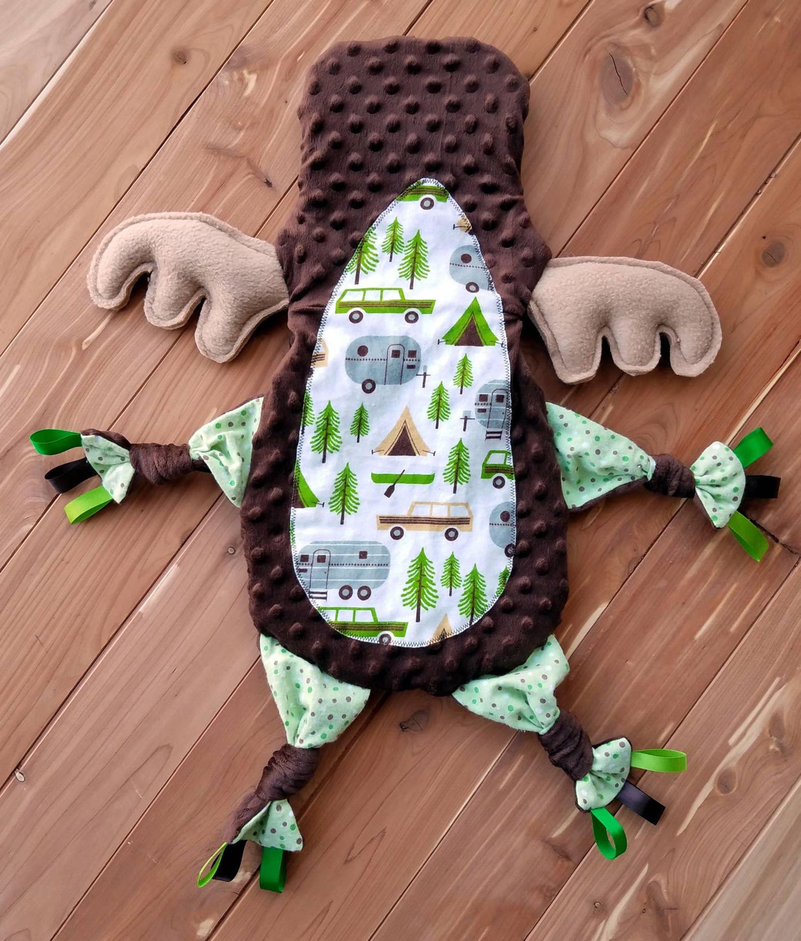 Moose Blanket Security Blanket Sensory Minky Blanket Moose Etsy