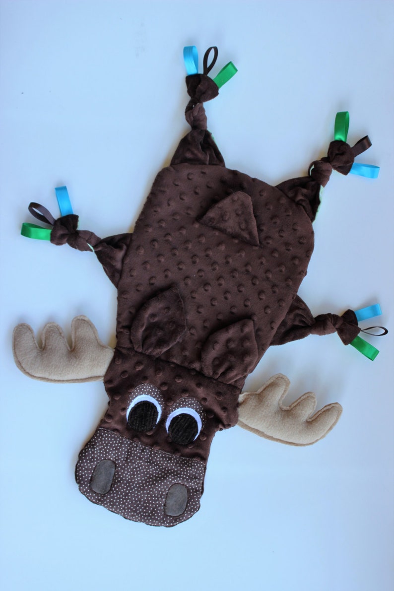Moose Blanket Security Blanket Sensory Minky Blanket Etsy