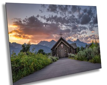 Yellowstone Chapel Sunset Print: Grand Teton National Park Fine Art