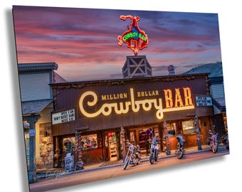 Million Dollar Cowboy Bar Jackson Hole Wyoming Tryckpapper/Canvas/Akryl/Metall
