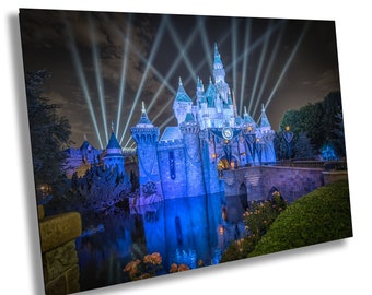 Sleeping Beauty&#39;s Castle Disneyland  Fantasyland Print Canvas Acrylic Metal Wall Art Home Decor Wall Decor